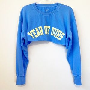 Year of Ours Blue Crop Top